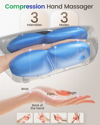 CILI Larger Size Hand Massager with Heat and Compression, USB-C Rechargeable CL-4554
