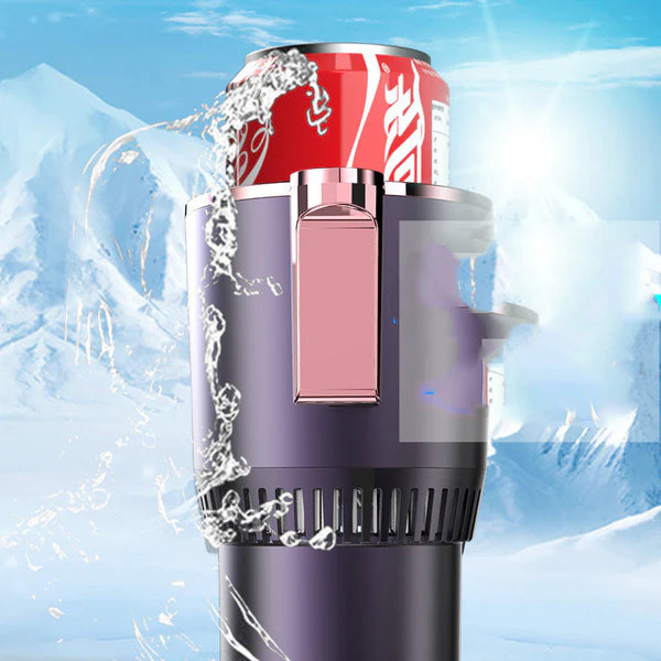 Smart Car 2-In-1 Hot And Cold Cup Drinks Holder Home Fast Refrigeration Cooling/Heating Mini Touch Screen Beverage Mug Drink Can