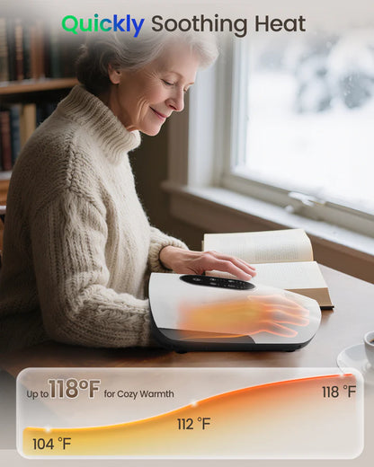 CILI Larger Size Hand Massager with Heat and Compression, USB-C Rechargeable CL-4554