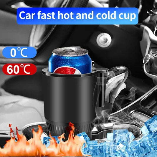 Smart Car 2-In-1 Hot And Cold Cup Drinks Holder Home Fast Refrigeration Cooling/Heating Mini Touch Screen Beverage Mug Drink Can