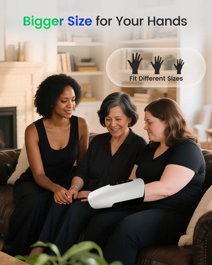 CILI Larger Size Hand Massager with Heat and Compression, USB-C Rechargeable CL-4554