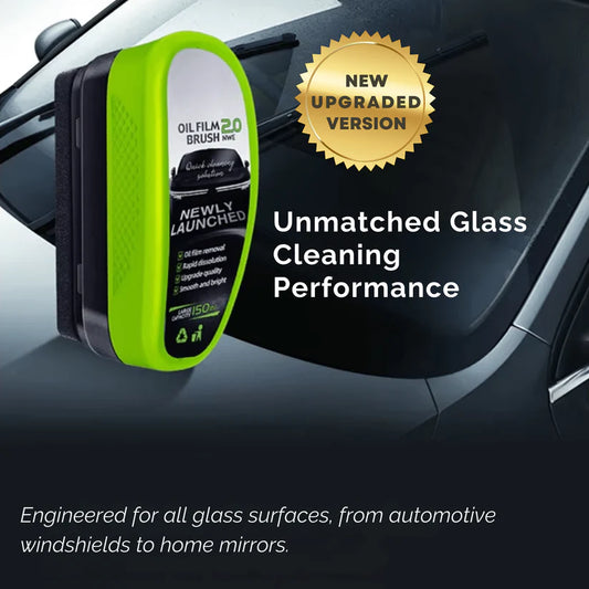 CrystalShield Pro 2.0 Hydrophobic Anti-Fog & Oil Film Glass Cleaning Brush