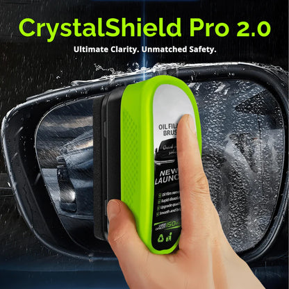 CrystalShield Pro 2.0 Hydrophobic Anti-Fog & Oil Film Glass Cleaning Brush